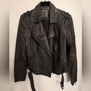Zara faux leather biker jacket